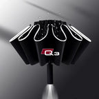 Car Umbrella With LED Flashlight Reflective Stripe Reverse Umbrella for audi sport RS A1 A3 A4 B7 B8 A5 A6 A7 A8 Q3 Q5 Q7 Q8 TT
