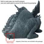 Garden Resin Statue Realistic Spouting Water Dragon Sculpture Decorations for Home Outdoor Courtyard Tabletop Decor Sculpture