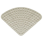 Washable Corner Shower Carpet Floor Mat Toilet PVC Shower Mat  Fan-shaped Suction Cup Anti-slip Pad Cushion