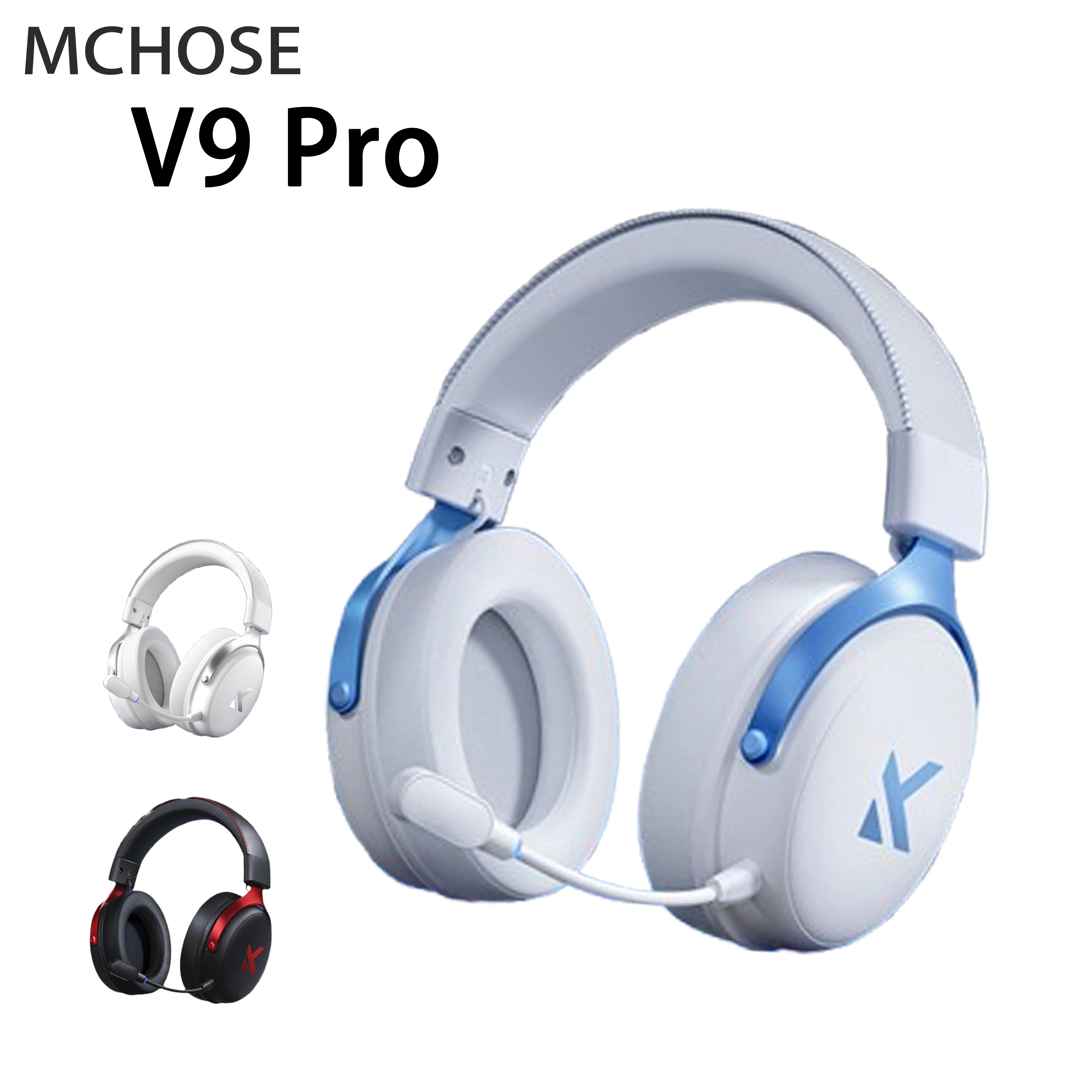 MCHOSE V9 Pro Wireless Gaming Headset Surround Sound Headphones Noise Canceling Mic Low Latency Lightweight for PS5 PC SWITCH