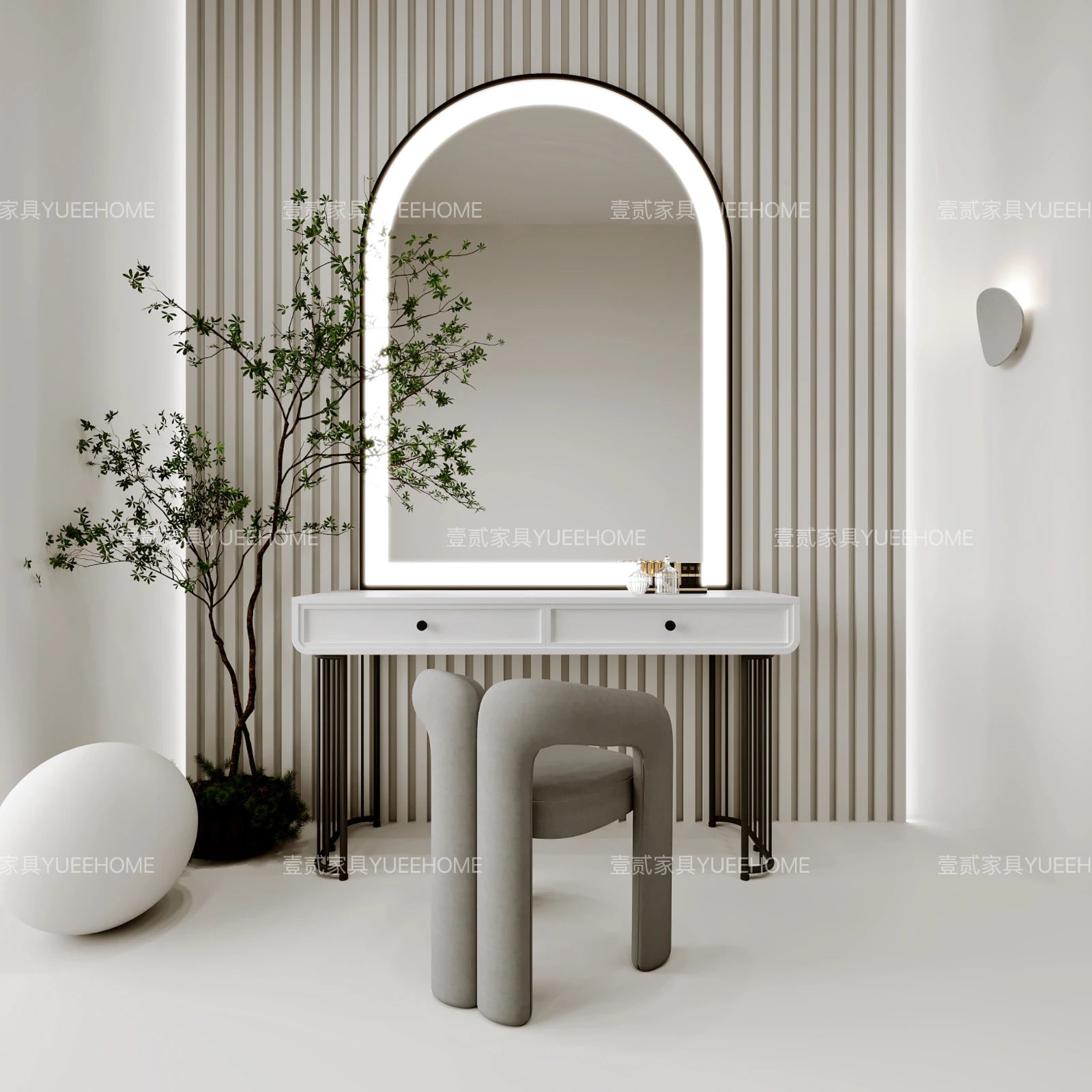 Girls Luxury Mirror Vanity Table Nordic Makeup Large White Makeup Desk Dressers Girl Drawers Light Penteadeira Bedroom Furniture