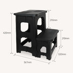 Household Foldable Stool Two or Two Steps Household Plastic Climbing Steps High and Low Pedal  High and Low Ladder Stool