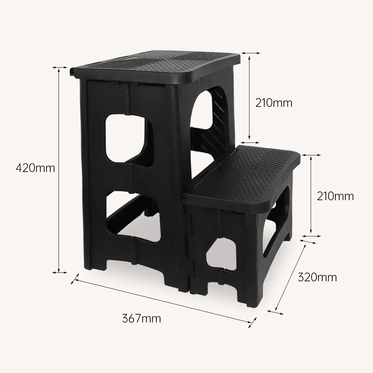 Household Foldable Stool Two or Two Steps Household Plastic Climbing Steps High and Low Pedal  High and Low Ladder Stool