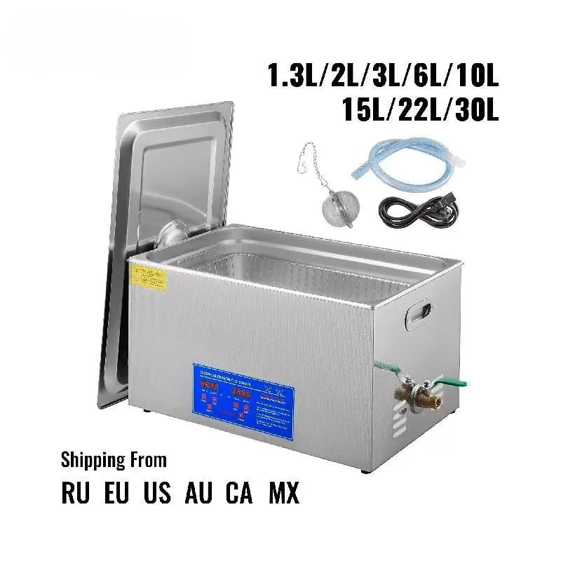 VEVOR 1.3L 2L 3L 6L 10L 15L 22L 30L Ultrasonic Cleaner Lave-Dishes Portable Washing Machine Diswasher Ultrasound Home Appliances