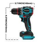 PATUOPRO 10mm Cordless Brushless Electric Drill 2-Speed Metal Chuck Drill Screwdriver Home DIY Power Tool For Makita 18V Battery
