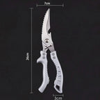 Multi-functional stainless steel kitchen scissors | Ergonomic handle, ambidextrous design, suitable for poultry, fish, and meat