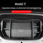 Front & Rear Trunk Storage Box For Tesla Model Y 2024 Double-Deck Luggage Frunk Organizer Box Dustproof Cargo Multi-functional