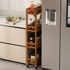 Kitchen multi-functional storage rack, crevice trolley, household living room mobile bathroom multi-layer floor-standing storage