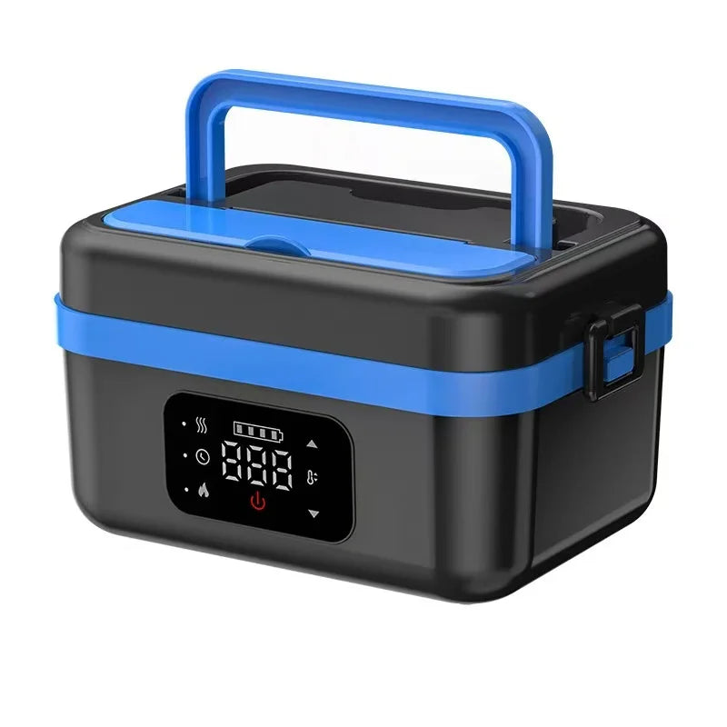 Portable Wireless Lunch Box Heating Water-free Bento Box Large Capacity Insulated Lunch Box For Travel/Office LCD Display