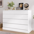White Dresser for Bedroom,, Large Capacity Clothing Storage Cabinet, Wide Dresser for Bedroom Living Room Entryway