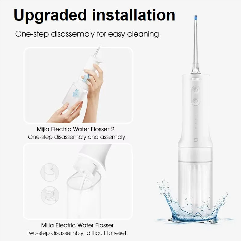 2025 NEW XIAOMI MIJIA Electric Oral Irrigator 2 MEO705 Portable Water Flosser 200mL 3-Mode Tooth Cleaner Micron-level Bubble
