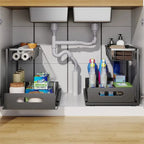 Kitchen Storage Magic Tool！Double-layer Pull-out Basket Under Sink，Easily Transform Unusable Space，Expand Storage Capacity by Do