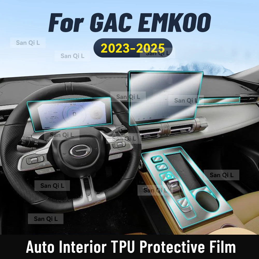 Interior TPU for GAC EMKOO 2023 2024 2025 Protective Film Cover Anti-Scratch Gearbox Panel Navigation Screen Automotive FILM
