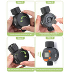 Digital Water Flow Meter Hose Water Meter for Outdoor Garden Hose, Measure Consumption and Water Flow Rate with Quick Connectors