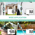 Water Flow Meter Measure Gallon/Liter Consumption and Flow Rate for Outdoor Garden Hose Watering RV Water Tank Filling