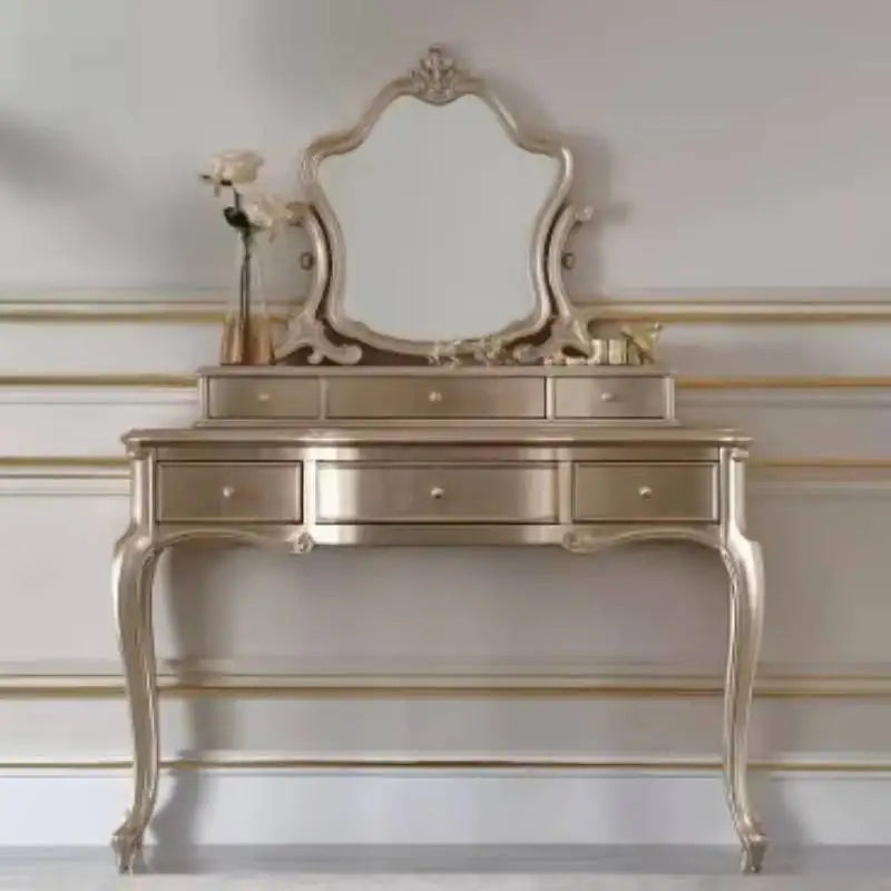 Bedroom Drawers Dressing Table Mirror Set European Princess Dressers Storage Organizer Home Coiffeuse De Chambre Furniture Home
