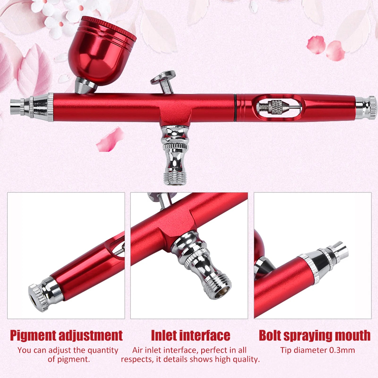 Tattoo Spray Gun 2 Colors 0.3mm Gravity Feed Airbrush Gun Spray Gun Art Tattoo Paint Nail Cake Decoration Tools Decoration Gun