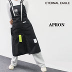 New Trendy Aprons Waterproof Oil Resistant 2 Bags Bibs Coffee Shop Hairdresser Slit Overall Chef Adjustable Nail Salon Apron