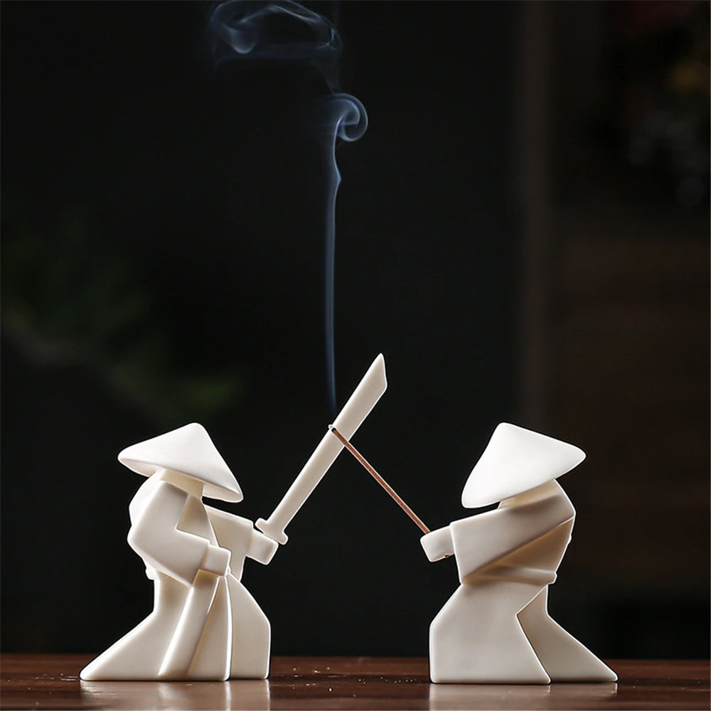 Incense Stick Holder Japanese Samurai Tea Ceremony Ornaments Home Furnishings Office Decoration Korea Swordsman