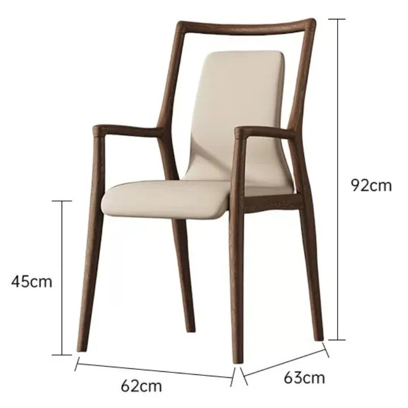 Comfortable Armchair Dining Chairs Kitchen Relaxing Modern Design Dining Chair Minimalist Waiting Room Dining Room Furniture