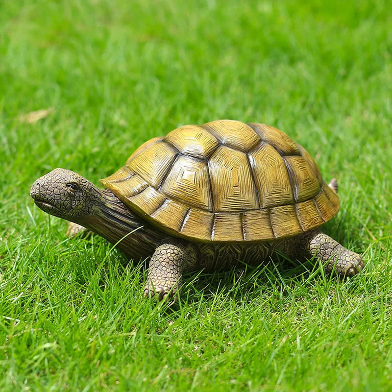 Cute Decorative Turtle Resin Tortoise Outdoor Garden Pond Fish Tank Bonsai Animal Sculpture For Home Garden Decor Ornament