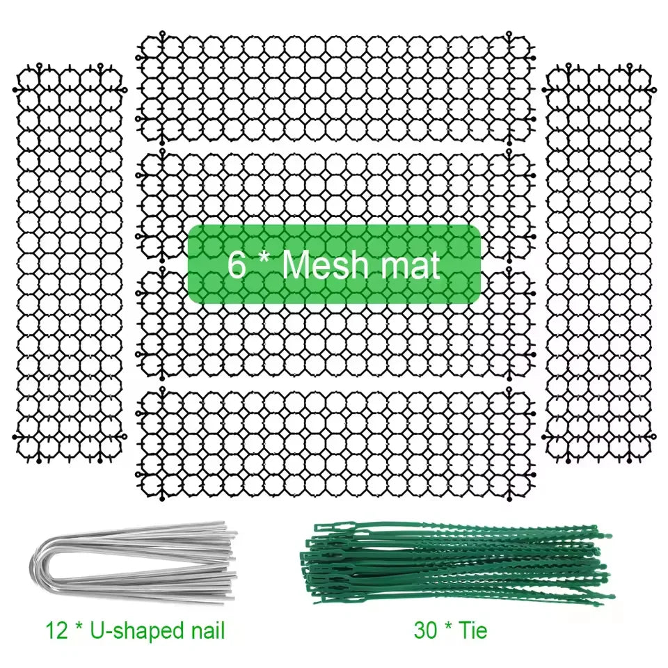 6/10Pcs Garden Prickle Strip Dig Stop Cat Repellent Deterrent Mat Anti-cat Prickle Strips Keep Cat Away Digging Climbing Spike
