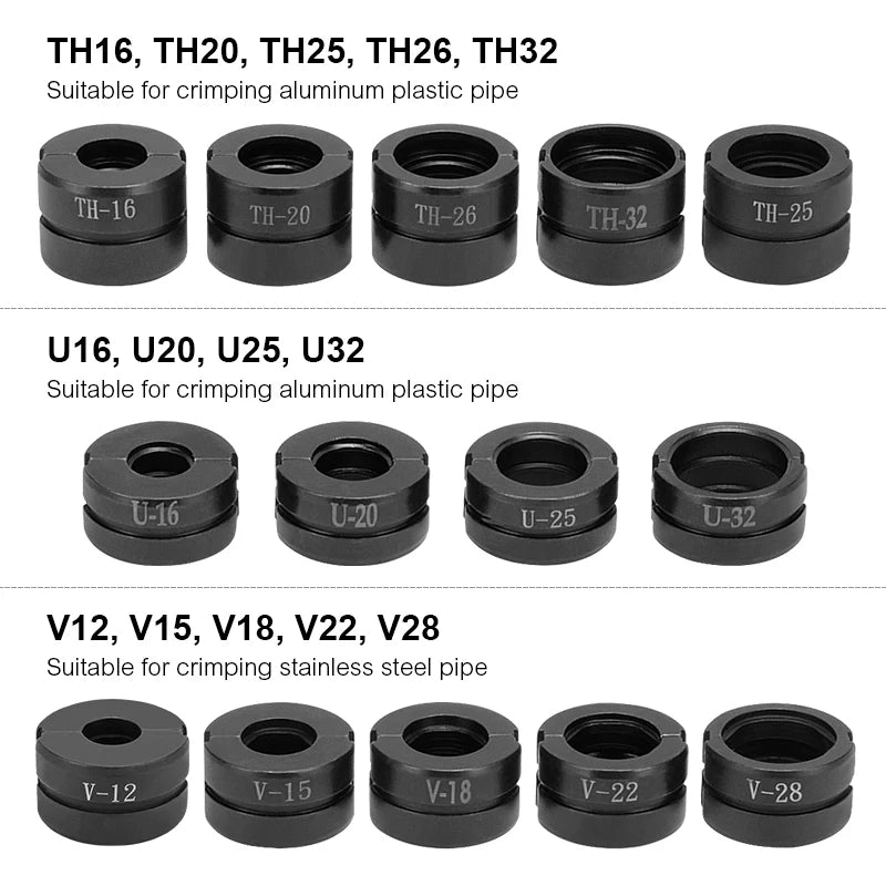 Hydraulic Pipe Crimping Jaw TH U Pipe  for Pex Fittings and V  M  VAU VUS  Pipe press moulds  for Cooper Cube