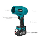 Kamolee Brushless 2000W Electric Turbo Blower Jet Fan 200M/S Car Dryer Handheld Dust Blowing Tool Apply to 18V 21V Battery