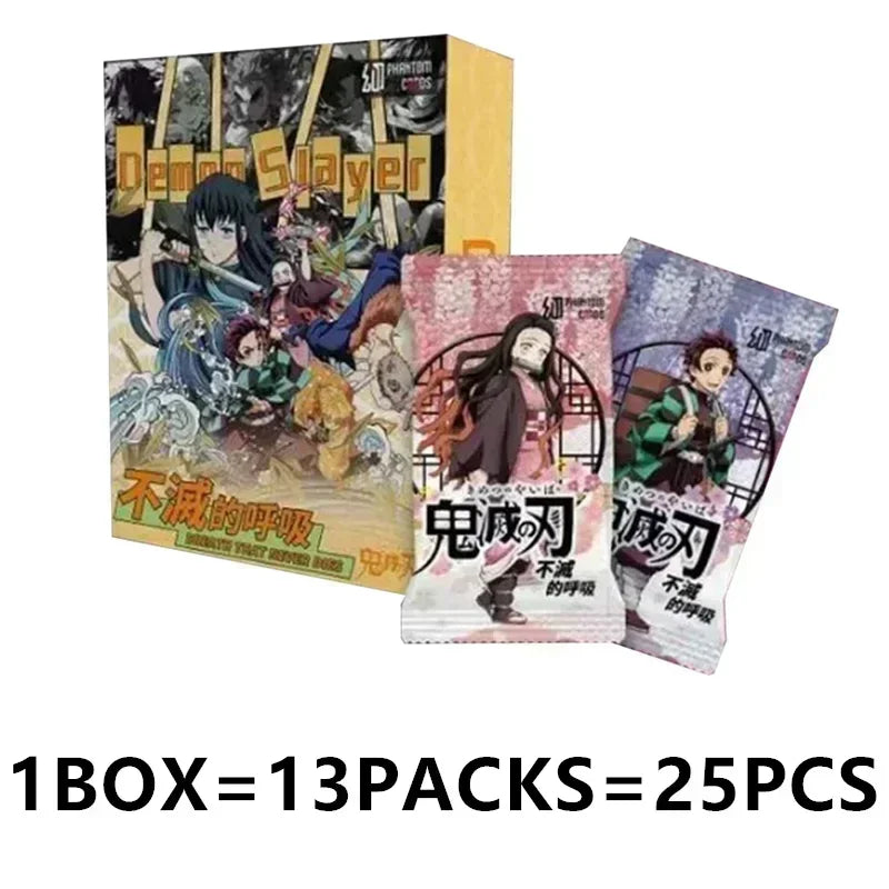 Douqu Original Demon Slayer English Version Trading Card Full Series Anime Collection Card Board Game Children's Toys Gift