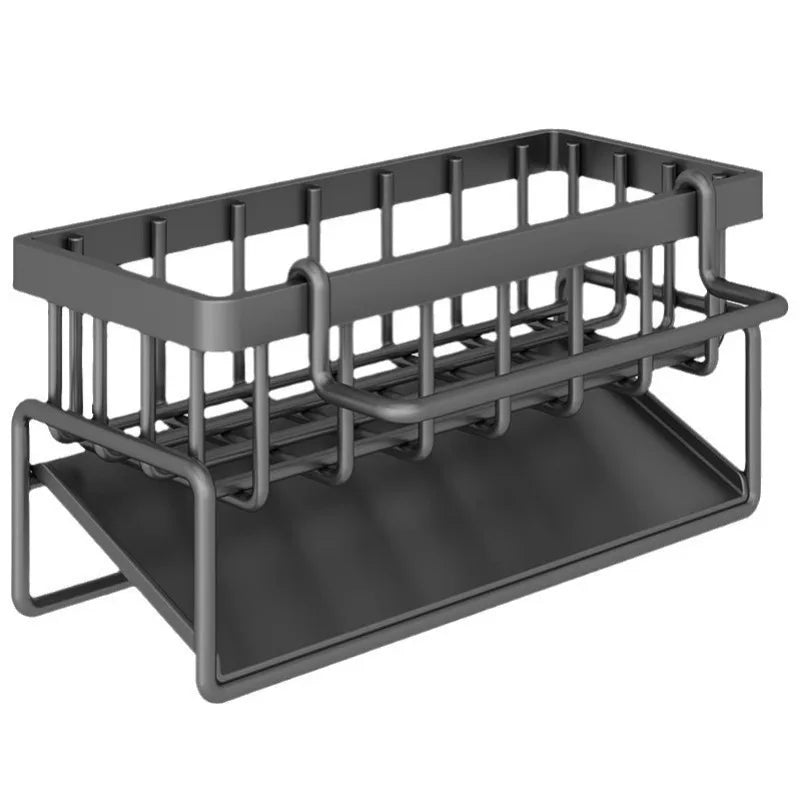 Custom Kitchen Sponge Rack Drain Water Place Dish Soap Organize Rags Multi Functional Large Capacity Countertop and Store Items