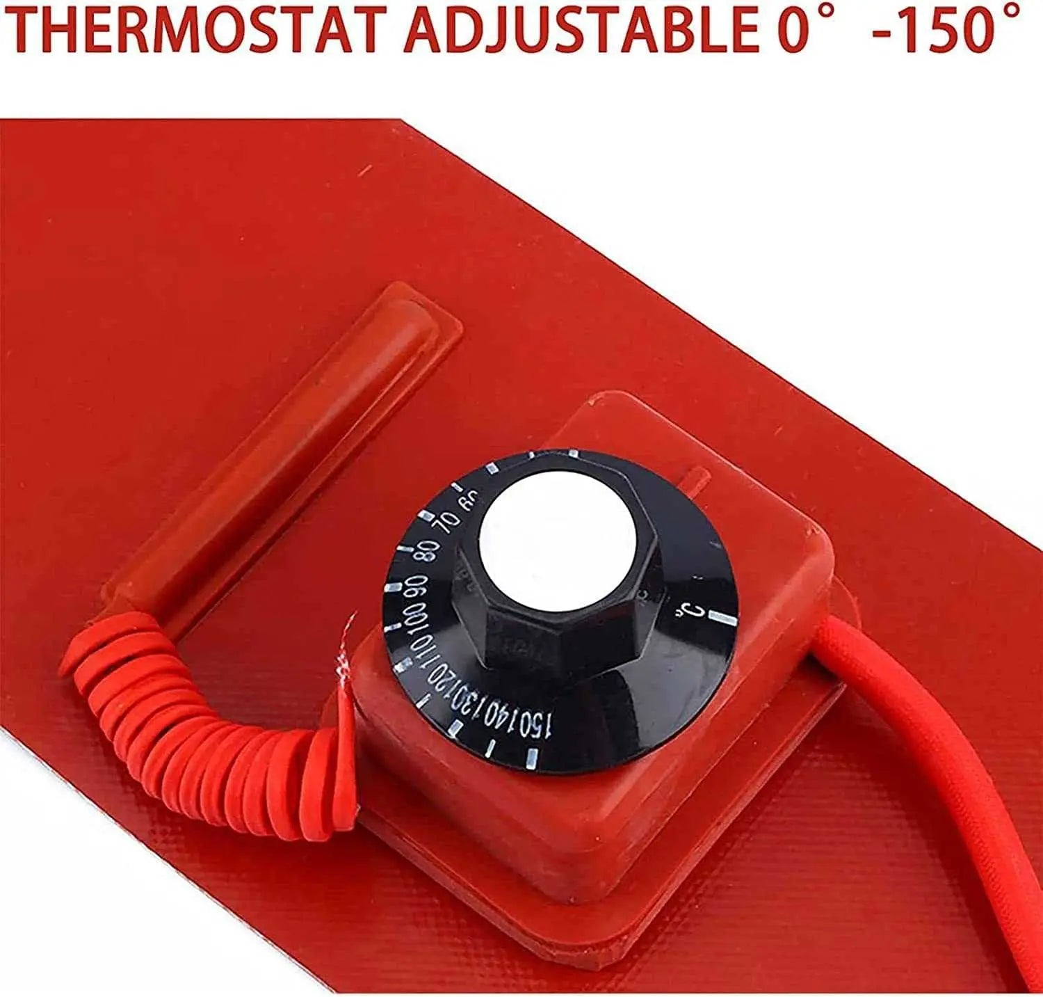 110V/220V Silicone Rubber Heating Pads with Thermostat Temperature Controller Sensor Heater Wraps Belts for Oil Tank Drum Barrel
