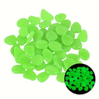 1200pcs Luminous Garden Stones, Vibrant Glowing Plastic Stakes for Pathway, Space & Garden Decor, Metal Art Display Accessories