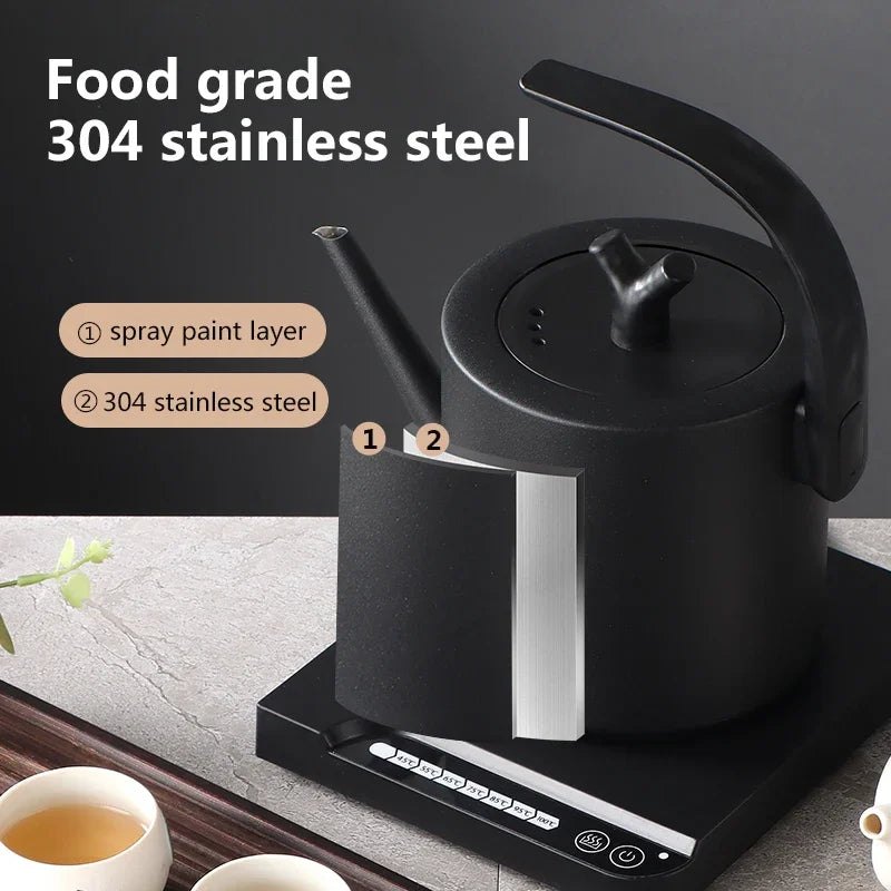 1000W Electric Kettle Portable Travel Intelligent Constant Temperature Coffee Tea Kettle 304 Stainless Steel Water Boiler