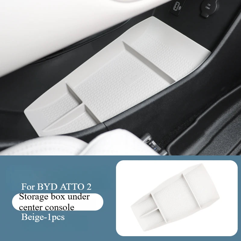 For BYD ATTO 2 Under-seat hidden Storage Armrest Box Co Pilot Center Console Storage Box Modified Car Modification Accessories
