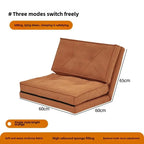 Leisure Corduroy Folding Lazy Sofa Living Room Single Sofa Small-sized Household Cream Style Reclining Foldable Sofa Bed New