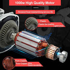 1000W Electric Angle Grinder 100mm 125mm Corded Grinding Machine 6 Speeds Electric Grinding Cutting Polishing Power Tool 220V EU