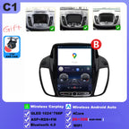 Wireless Android 15 Carplay For Ford Kuga 2 Escape 3 2012-2019 9.7 Inch Tesla Style Car Multimedia Player 5G Wifi Touch Display