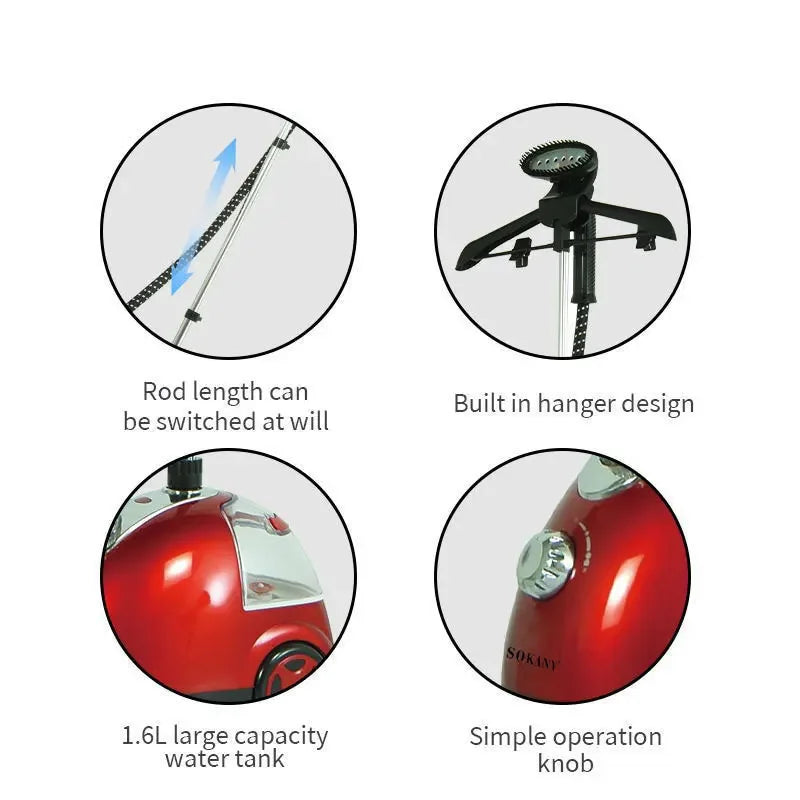 Professional Steamer for Clothes, 2000W Powerful Garment Steamer Fast