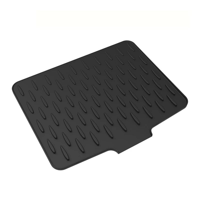 Kitchen Silicone Drain Mat with Built-in Drainage Design, Easy to Clean, Suitable for Countertops, Sinks, Refrigerators