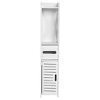 Bathroom Storage Cabinet 80x15.5x15CM Bathroom Toilet Furniture Cabinet White Wood Cupboard Shelf Tissue Storage Rack