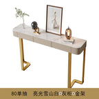 Luxury Glossy Console Table For Hallway Living Room Slate Porch Side Table High-quality Drawer Cabinet Home Furniture 80/100/120