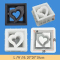 Wall Plastic Ventilation Tile Mold, Traditional 3D Geo Paver Mold, Hollow Square, Strong Concrete Cement Brick for Floor Decor