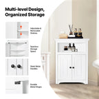 SucceBuy 32"/64"/68" Corner Storage Cabinet w/ Shelves Freestanding Corner Cabinet for Living Room Kitchen Laundry Room Bathroom
