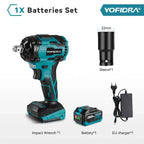 1000N.M Torque Brushless Electric Impact Wrench 1/2 inch Cordless Wrench Power Tool For Makita 18V Battery Pin