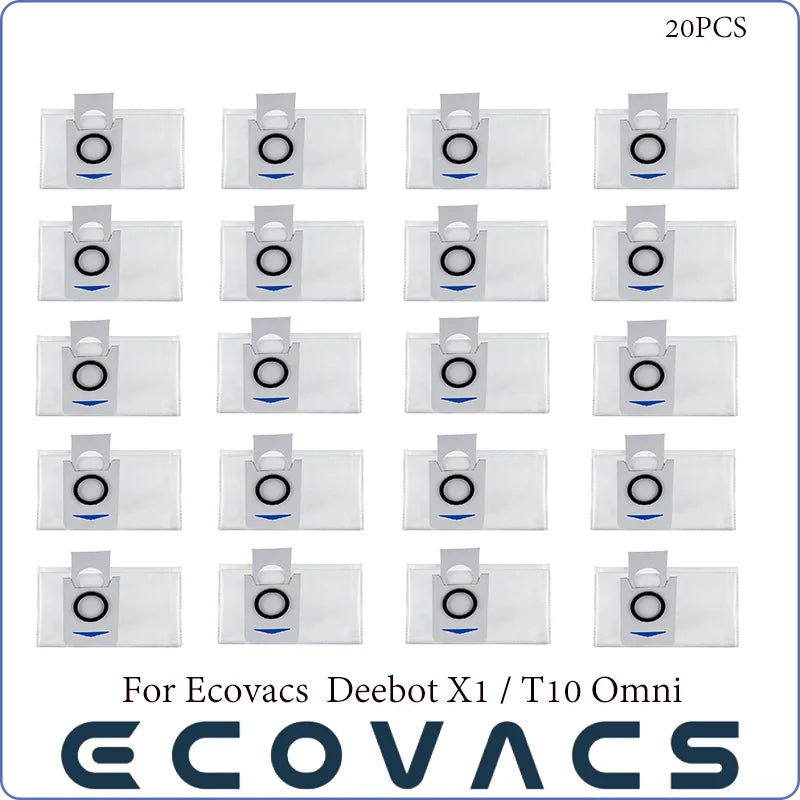 Ecovacs Deebot X1 OMNI / T10 OMNI Robot Vacuum Cleaner Spare Parts, Rubber / Side Brush, Cover,Hepa Filter, Mop Rag, Dust Bag