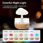 Cloud Humidifier Rain Colorful Mushroom Raindrop Sleep Aid  Atmosphere Lamp Night Light Essential Oil Humidifier Room Desktop