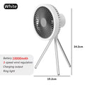 10000mAh Camping Fan Rechargeable Desktop Portable Circulator Wireless