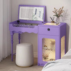 Simple Hairstyles Makeup Vanities Tables Mirror Flip Pink Light Bedroom Dressers Makeup Drawers Small Penteadeira Furniture Home