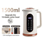 220V 1.5L Soybean Milk Machine 10-leaf Blade Breakfast Machine Electric Juicer Blender Mixer Wall Breaking Machine