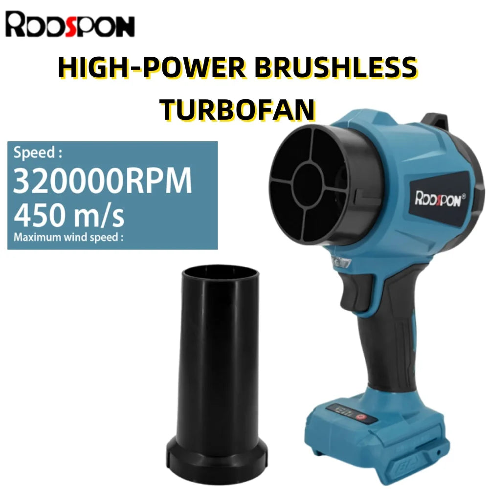 3000W Brushless Powerful Air Blower 450m/s Turbo Jet Blowers 320000rpm Handheld Leaf Blower For Makita Battery Tools Power
